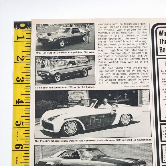 1972 1st Annual Car Craft Street Machine Nationals 7-Page Article 8" x 11" - Picture 14 of 16
